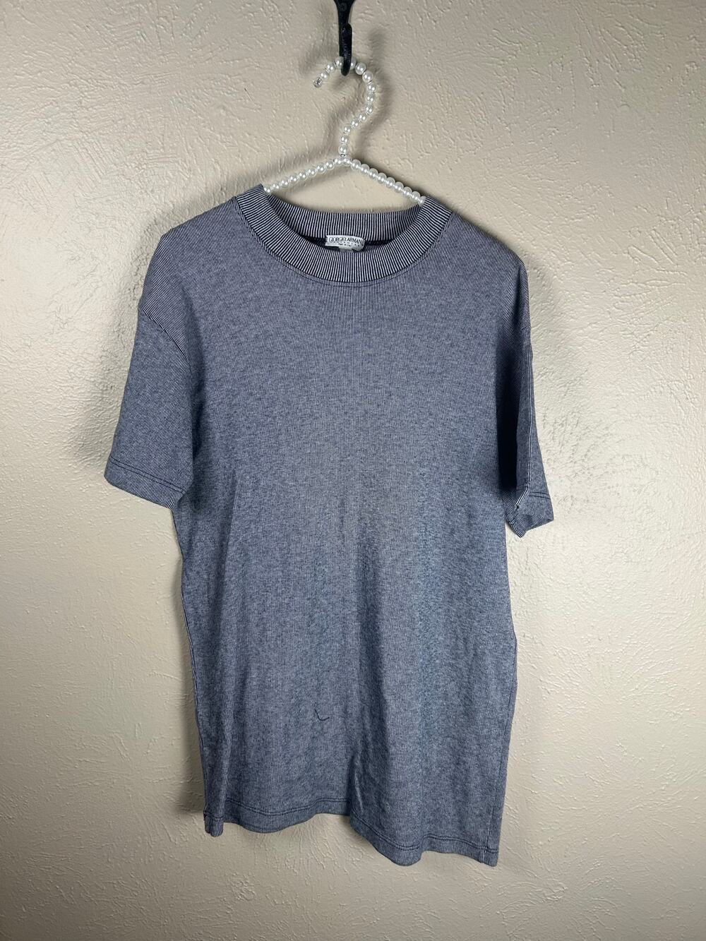 Giorgio Armani Top Size 6 Designer Pinstripe Comfort Loungewear Made In Italy